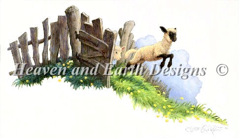 Sheeps in The Meadow - Click Image to Close